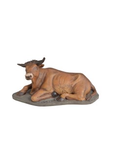 Buey acostado.  Fabricado en pasta cerámica Italiana.