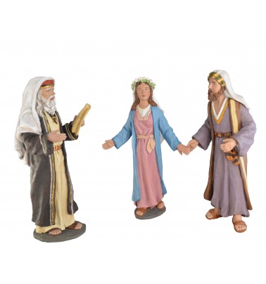 Esposorios de la Virgen 3 piezas Fabricado en pasta cerámica Italiana.