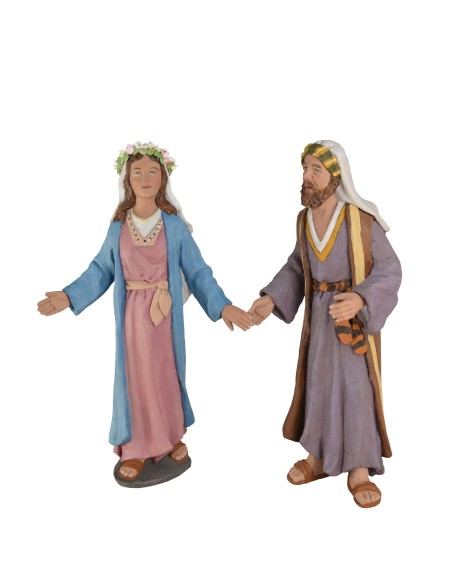 Esposorios de la Virgen 3 piezas  Fabricado en pasta cerámica Italiana.