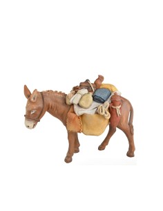 Burro con carga. Fabricado en pasta cerámica Italiana.