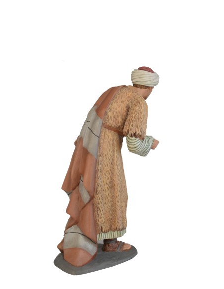 Pastor joven andando. Fabricado en pasta cerámica Italiana.