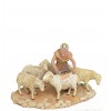Esquilador con ovejas. Fabricado en pasta cerámica Italiana.