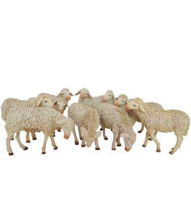 Grupo 10 ovejas surtidas flexibles para 14 cm.
