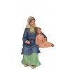 Pastora sentada con niña. Fabricado en pasta cerámica Italiana