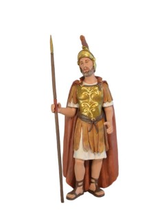 12061 Soldado Romano en pie con escudo. Fabricado en pasta cerámica Italiana. 2