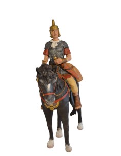 19129 Legionario a Caballo con espada. fabricado en pasta cerámica Italiana. 2