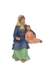 12028 Pastora sentada con niña - Fabricado en pasta cerámica Italiana.
