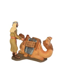 14033 Grupo camellero y camello tumbado C/carga. Fabricado en pasta cerámica Italiana. 2