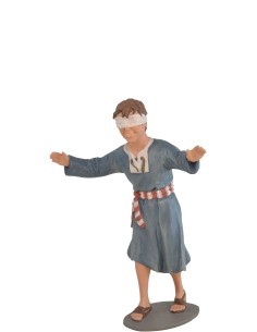 12035 Niño ojos vendados. Fabricado en pasta cerámica Italiana.