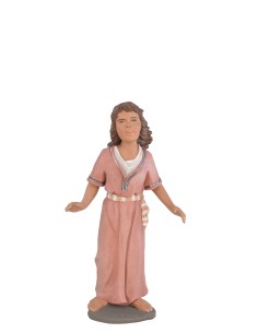 12038 Niña en pie sonriendo . Fabricado en pasta cerámica Italiana.