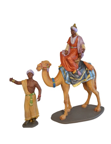 14099 Cabalgata de Reyes a camello. Fabricado en pasta cerámica Italiana.