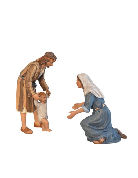 19140 Grupo primeros pasos de Jesús - Fabricado en pasta cerámica Italiana.