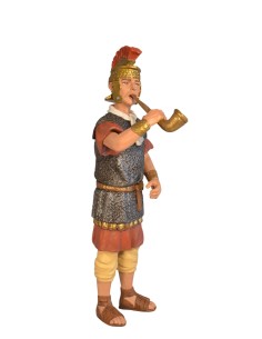 19131 Legionario romano pie con trompeta. Fabricado en pasta cerámica Italiana. 2