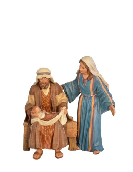 16010 Nacimiento 2 PIEZAS ( San José con niño )  - Fabricado en pasta cerámica Italiana.