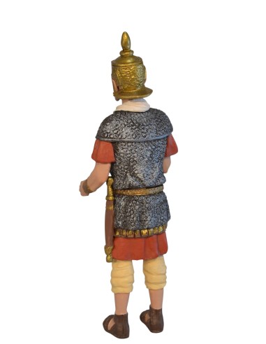 19132 Legionario romano con lanza y escudo. Fabricado en pasta cerámica Italiana.