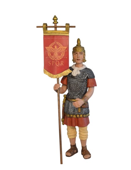 19133 Legionario con estandarte. Fabricado en pasta cerámica Italiana.