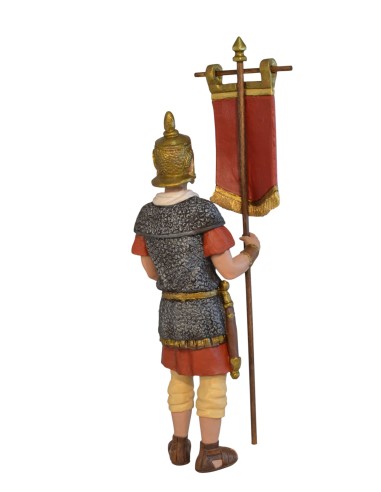 19133 Legionario con estandarte. Fabricado en pasta cerámica Italiana.