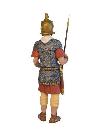 19134 Legionario romano con lanza y escudo. Fabricado en pasta cerámica Italiana.