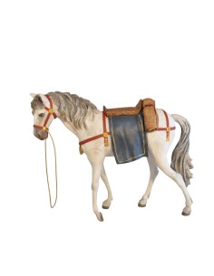 19139 Caballo con silla Blanco, Fabricado en pasta cerámica Italiana.
