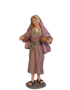 19024 Pastora con cuenco. Fabricado en pasta cerámica Italiana.
