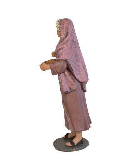 19024 Pastora con cuenco. Fabricado en pasta cerámica Italiana.