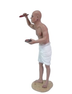 14061 Egipcio pintando en pie. Fabricado en pasta cerámica Italiana.