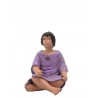 Niño sentado pies cruzados - Fabricado en pasta cerámica Italiana.