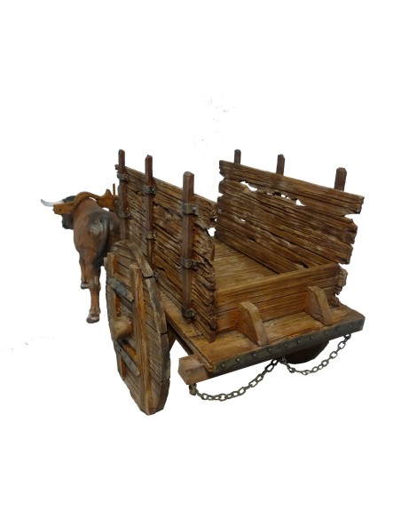 Grupo Bueyes con carro para figuras 16 cm.
