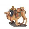 Grupo camello sentándose cargado