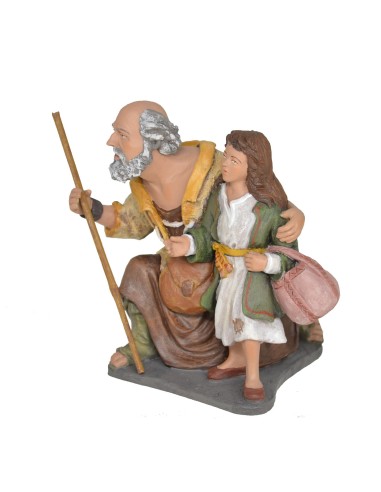 Pastor adorando con niña