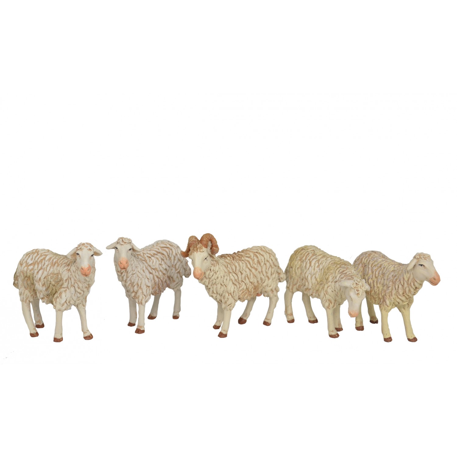 Krippenfiguren animales ovejas rebaño 5 pzas para figuras 10-12 cm