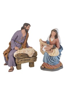 19001 Nacimiento 3 piezas - Fabricado en pasta cerámica Italiana.