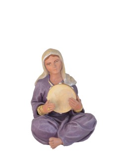 Mujer con pandereta