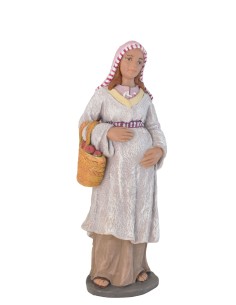 Pastora embarazada con cesto