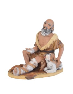 Mendigo sentado con perro Nº 12