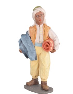 Niño vendiendo alfombras - Fabricado en pasta cerámica Italiana