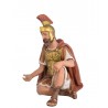Soldado Romano sentado con dados + escudo - Fabricado en pasta Cerámica Italiana