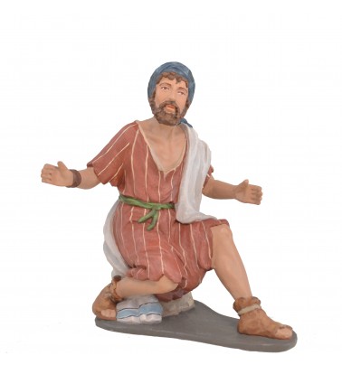 Pastor Anunciación sentado Nº 2 - Fabricado en pasta cerámica Italiana